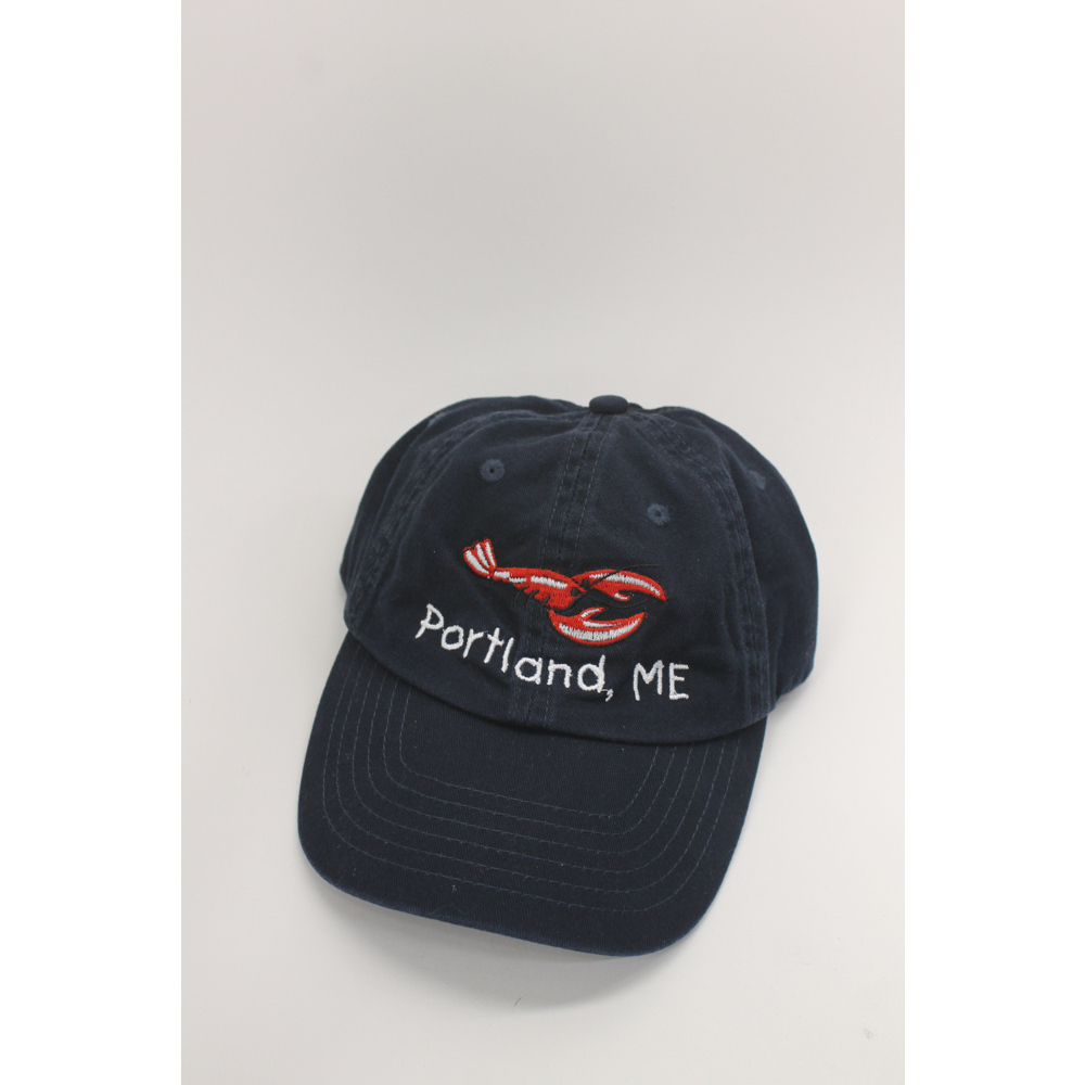 Portland Maine lobster blue cotton toddler kids hat